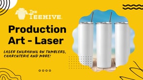 Setting Production Art Laser Etching on Tumblers
